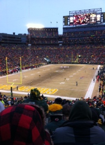 Our view of Lambeau Field